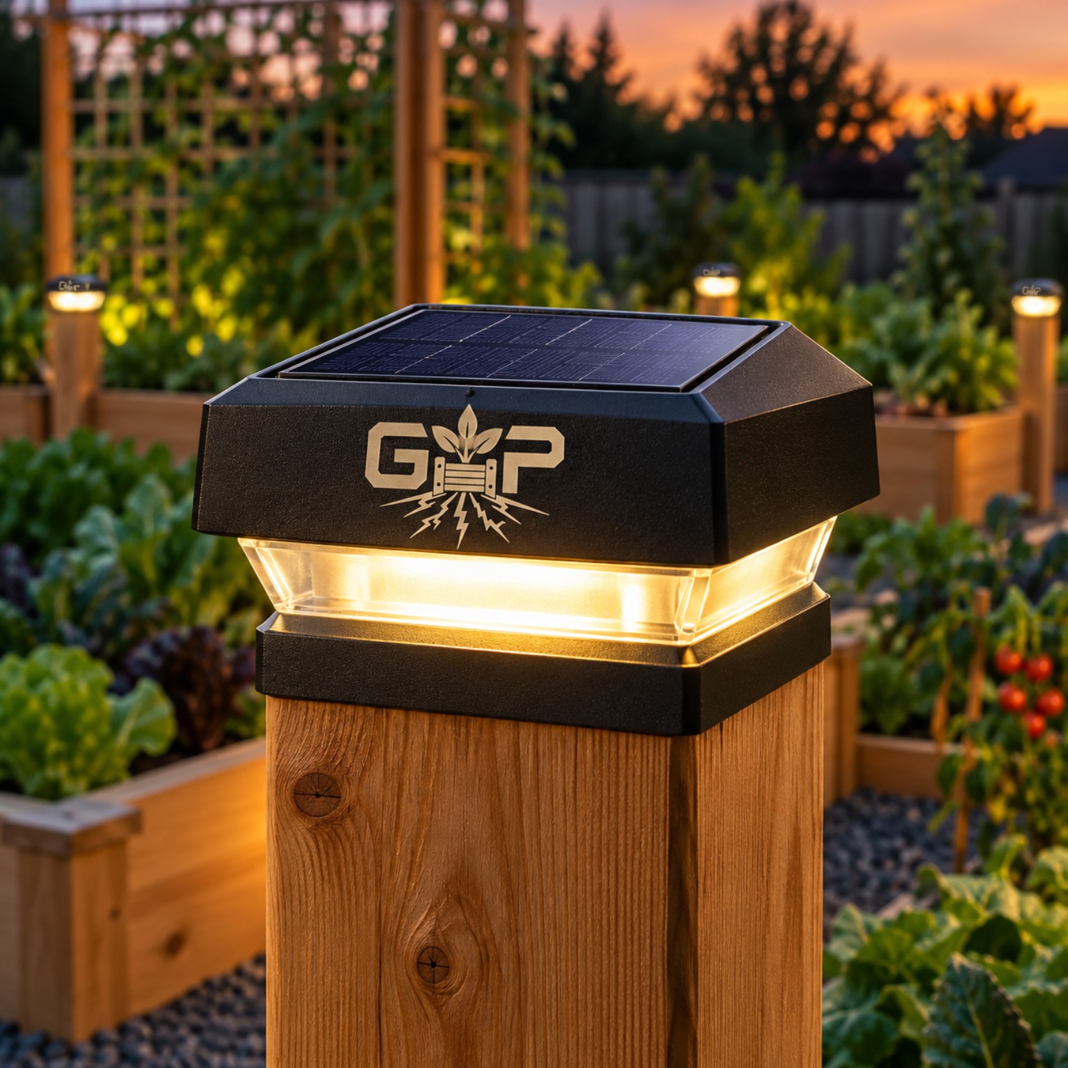 Solar Post-Cap Lights by Grow Pros
